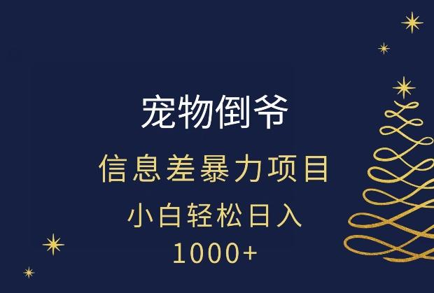宠物倒爷,暴利的信息差项目,足不出户就有客户,年轻人都喜欢宠物!-铜臭网