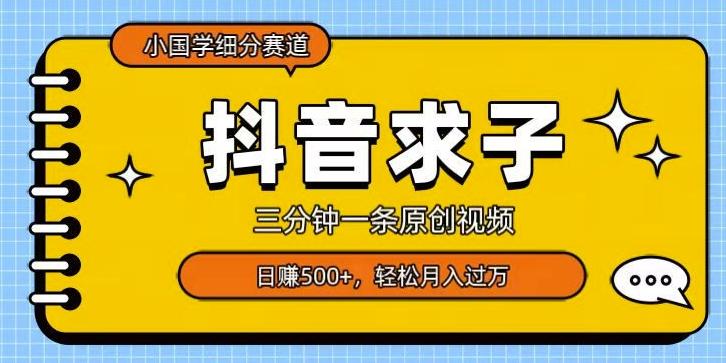 小国学细分赛道，三分钟一条原创视频，日赚500+，可矩阵复制-铜臭网