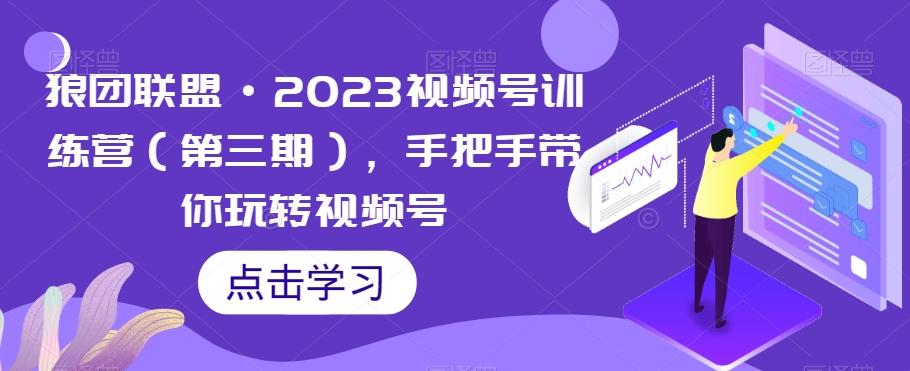 狼团联盟·2023视频号训练营(第三期),手把手带你玩转视频号-铜臭网