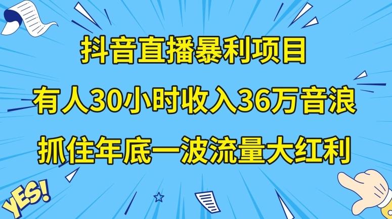 抖音直播暴利项目，有人30小时收入36万音浪，公司宣传片年会视频制作，抓住年底一波流量大红利【揭秘】-铜臭网