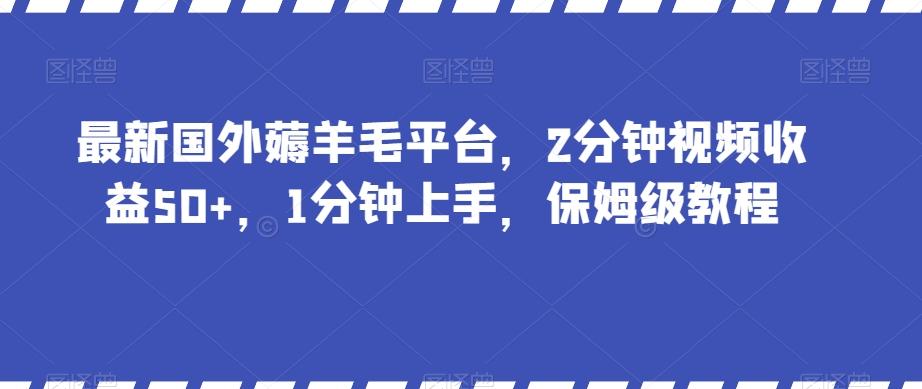 最新国外薅羊毛平台，2分钟视频收益50+，1分钟上手，保姆级教程【揭秘】-铜臭网