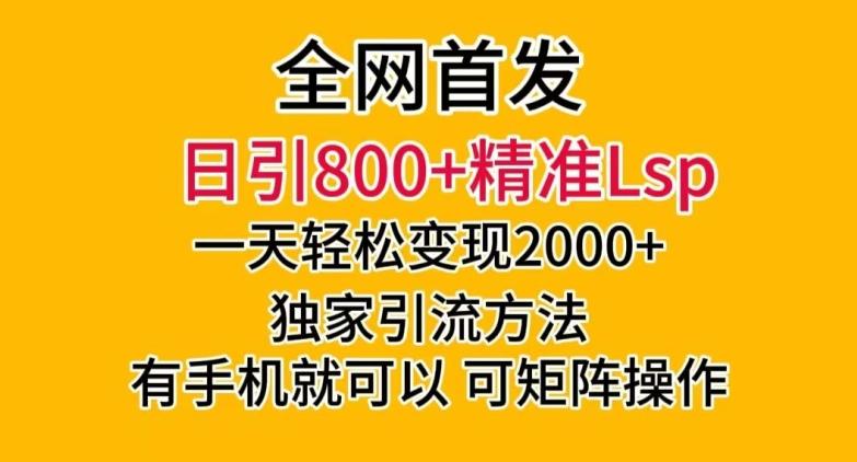 全网首发！日引800+精准老色批，一天变现2000+，独家引流方法，可矩阵操作【揭秘】-铜臭网