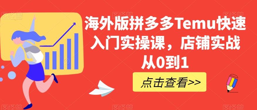 海外版拼多多Temu快速入门实操课，店铺实战从0到1-铜臭网