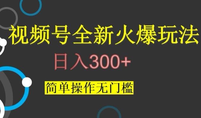 视频号最新爆火玩法，日入300+，简单操作无门槛【揭秘】-铜臭网