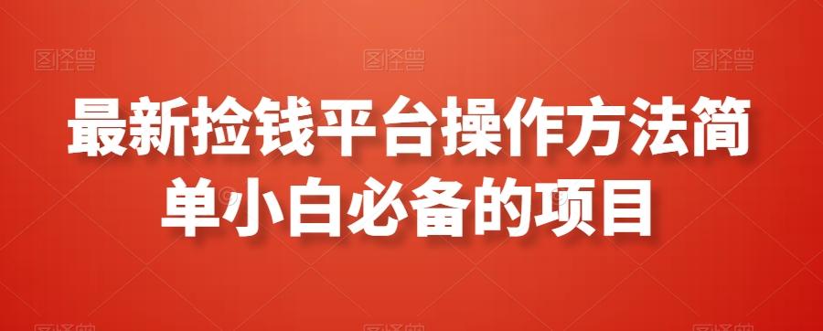 最新捡钱平台操作方法简单小白必备的项目-铜臭网