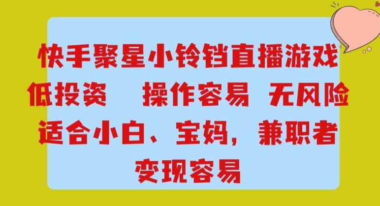 快手小铃铛游戏项目，低投入零风险，操作简单变现快-铜臭网
