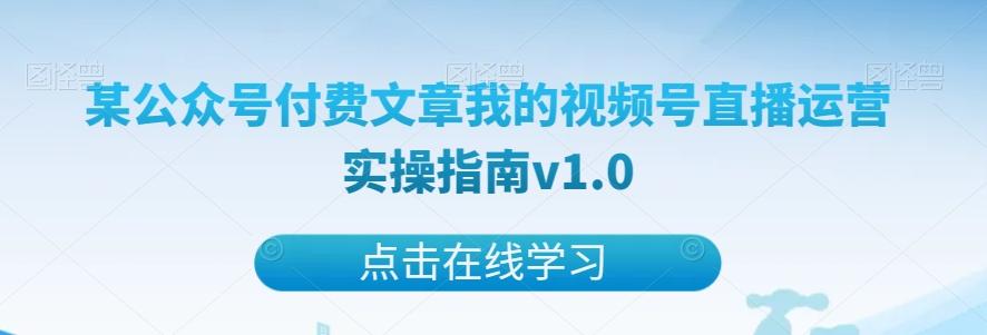 某公众号付费文章我的视频号直播运营实操指南v1.0-铜臭网