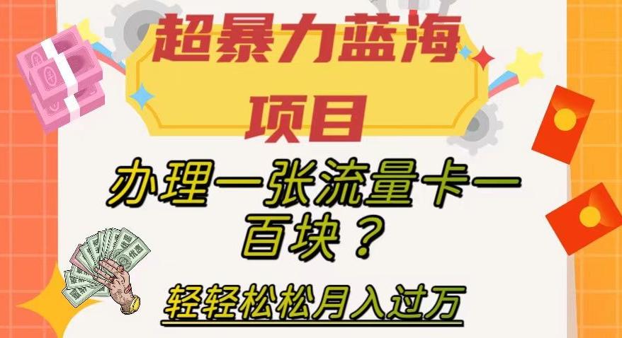超暴力蓝海项目，办理一张流量卡一百块？轻轻松松月入过万，保姆级教程【揭秘】-铜臭网