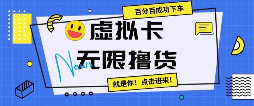 虚拟卡无限撸货，百分百成功下车【仅揭秘】-铜臭网