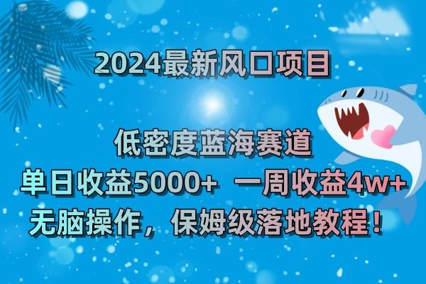 (8545期)2024最新风口项目 低密度蓝海赛道，日收益5000+周收益4w+ 无脑操作，保…-铜臭网