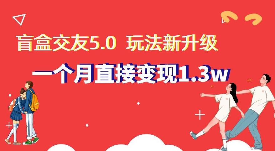 盲盒交友5.0,玩法全新升级,一个月直接变现1.3W,新手小白轻松上手【揭秘】-铜臭网