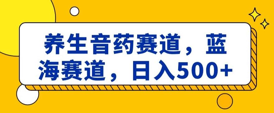 养生音药赛道，蓝海赛道，日入500+【揭秘】-铜臭网