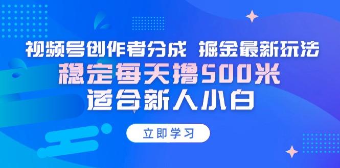 【蓝海项目】视频号创作者分成 掘金最新玩法 稳定每天撸500米 适合新人小白-铜臭网
