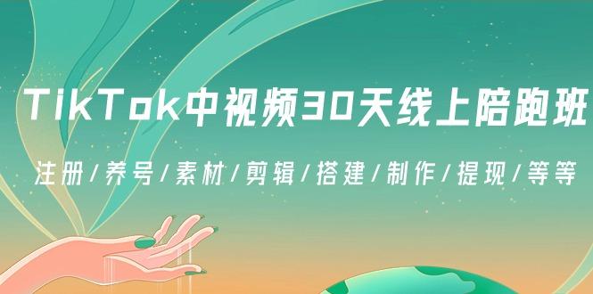 TikTok中视频-30天线上陪跑班：注册/养号/素材/剪辑/搭建/制作/提现/等等-铜臭网