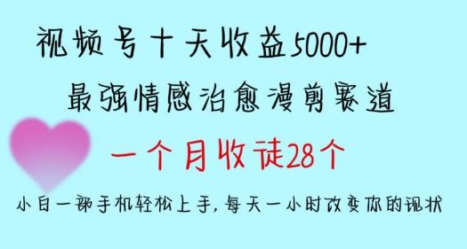 十天收益5000+，多平台捞金，视频号情感治愈漫剪，一个月收徒28个，小白一部手机轻松上手【揭秘】-铜臭网