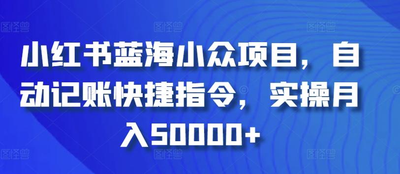 小红书蓝海小众项目，自动记账快捷指令，实操月入50000+【揭秘】-铜臭网
