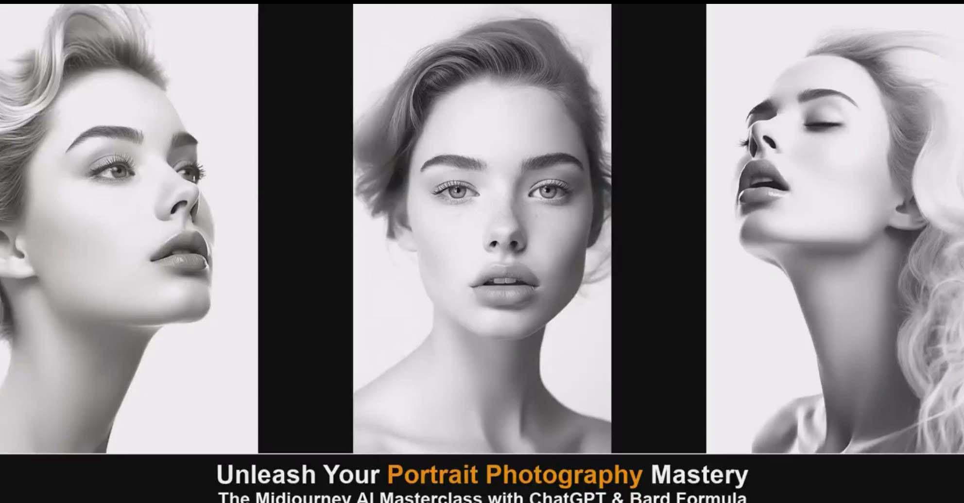 图片[1]-(9312期)Midjourney v5 ChatGPT 和 Bard AI人工智能人像摄影大师班-15节-中英字幕-铜臭网