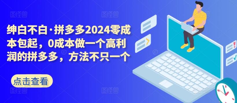 拼多多2024零成本包起，0成本做一个高利润的拼多多，方法不只一个-铜臭网