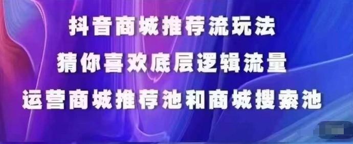 抖音商城运营课程，猜你喜欢入池商城搜索商城推荐人群标签覆盖-铜臭网