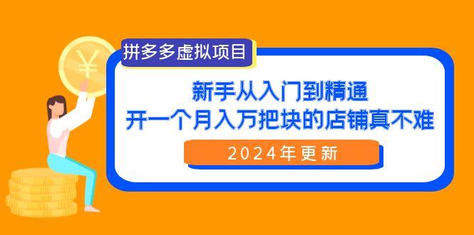 (9744期)拼多多虚拟项目：入门到精通，开一个月入万把块的店铺 真不难(24年更新)-铜臭网
