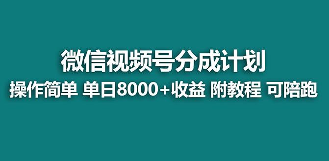 【蓝海项目】视频号分成计划最新玩法，单天收益8000+，附玩法教程，24年...-铜臭网