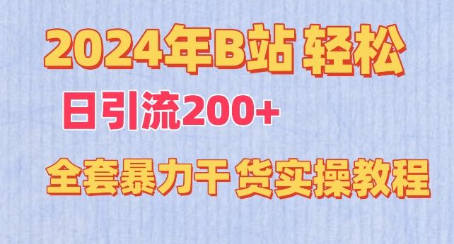 2024年B站轻松日引流200+的全套暴力干货实操教程【揭秘】-铜臭网