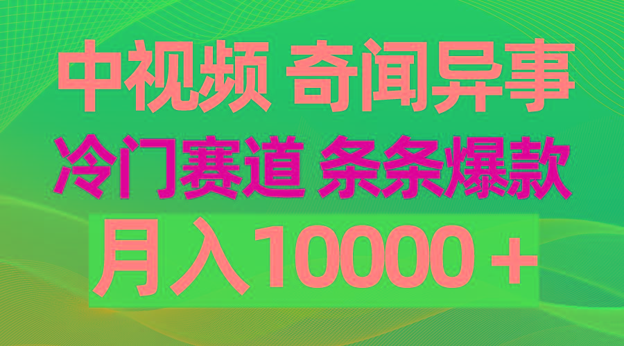 (9627期)中视频奇闻异事，冷门赛道条条爆款，月入10000＋-铜臭网