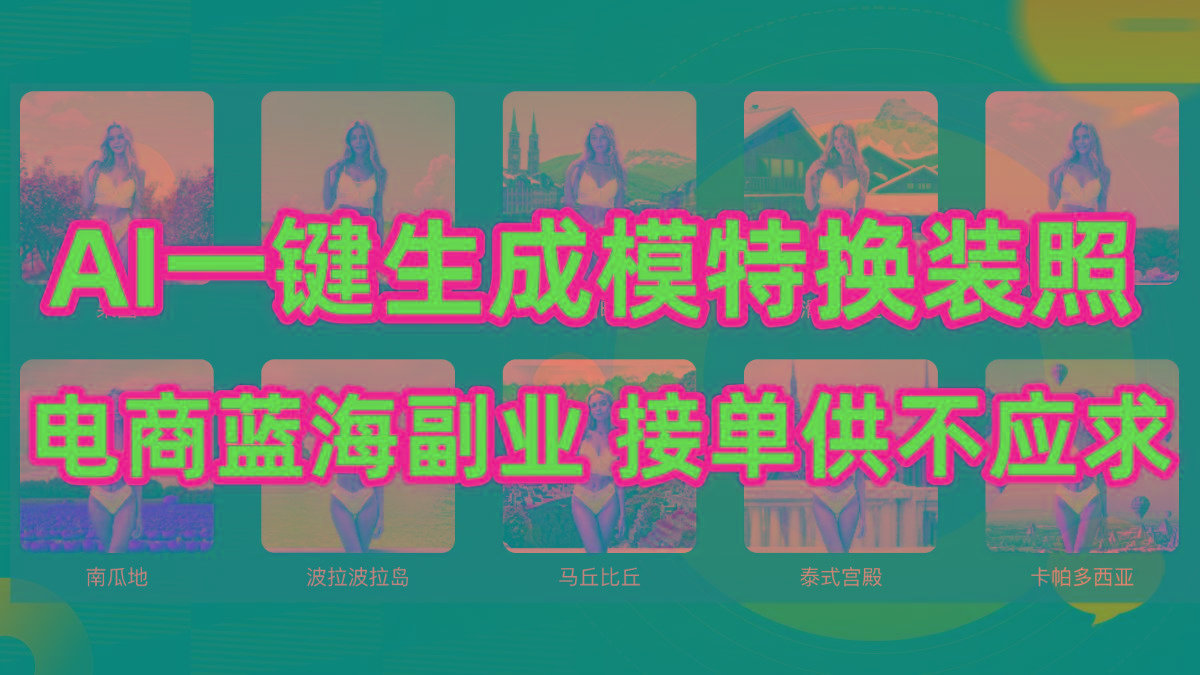 (9616期)AI制作一键生成模特换装照，电商蓝海副业供不应求-铜臭网