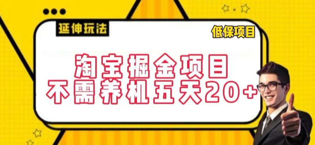 淘宝掘金项目，不需养机，五天20+，每天只需要花三四个小时【揭秘】-铜臭网