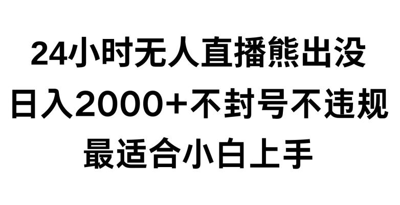 快手24小时无人直播熊出没，不封直播间，不违规，日入2000+，最适合小白上手，保姆式教学【揭秘】-铜臭网