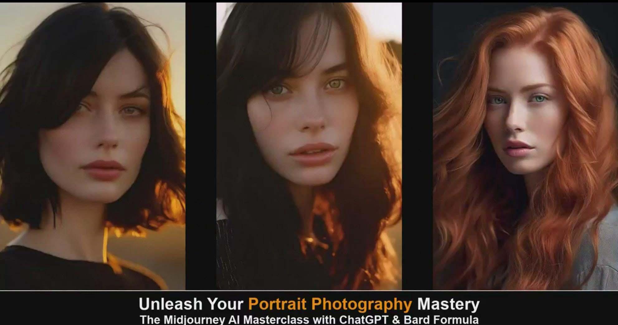 图片[3]-(9312期)Midjourney v5 ChatGPT 和 Bard AI人工智能人像摄影大师班-15节-中英字幕-铜臭网