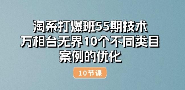 淘系打爆班55期技术：万相台无界10个不同类目案例的优化(10节)-铜臭网