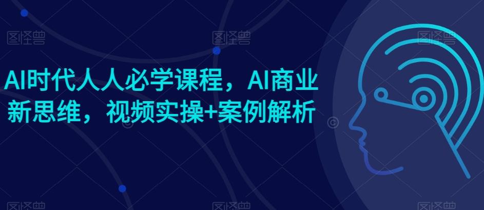 AI时代人人必学课程，AI商业新思维，视频实操+案例解析【赠AI商业爆款案例】-铜臭网