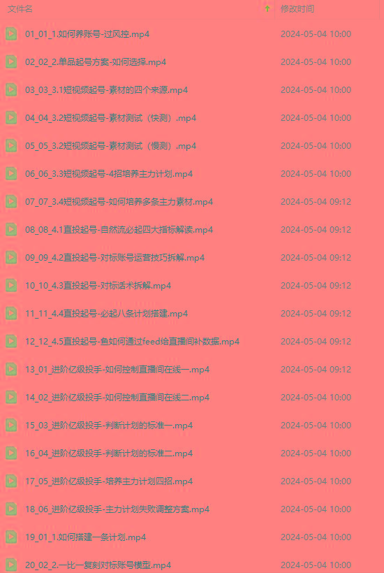 图片[1]-2024单品正价起号，直播素材投流选品：选品课+投流课+素材课+卡首屏/100节-铜臭网