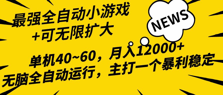 (10046期)2024最新全网独家小游戏全自动，单机40~60,稳定躺赚，小白都能月入过万-铜臭网