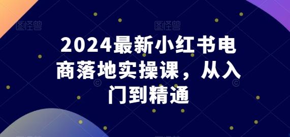 2024最新小红书电商落地实操课，从入门到精通-铜臭网