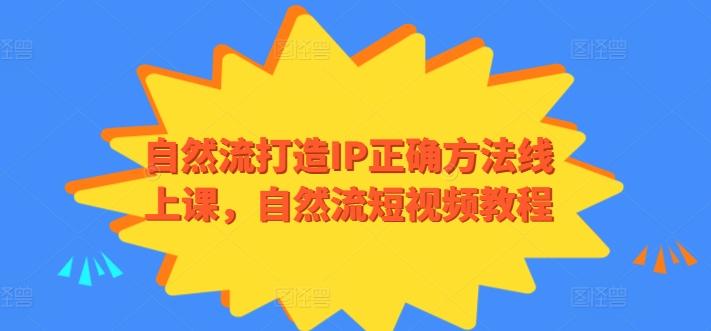自然流打造IP正确方法线上课，自然流短视频教程-铜臭网