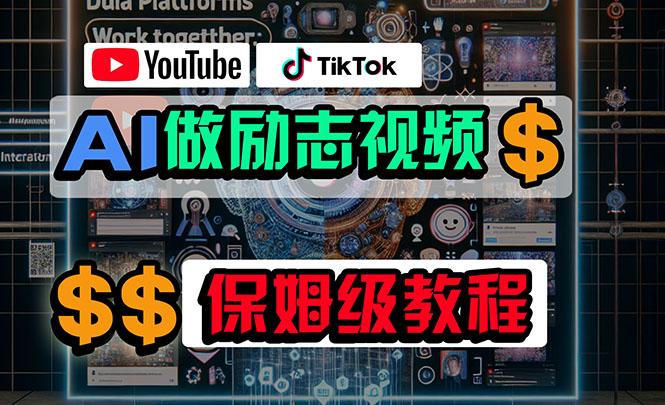 利用AI制作励志视频，在YouTube和TikTok赚钱，小白可做(附工具-铜臭网