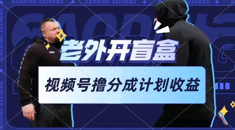 老外开盲盒视频，撸视频号分成计划收益，每天只需一小时，新手小白轻松上手【揭秘】-铜臭网