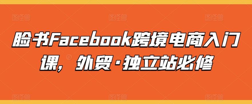 脸书Facebook跨境电商入门课，外贸·独立站必修-铜臭网