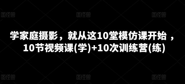 学家庭摄影，就从这10堂模仿课开始 ，10节视频课(学)+10次训练营(练)-铜臭网