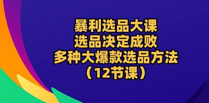 暴利 选品大课：选品决定成败，教你多种大爆款选品方法(12节课-铜臭网