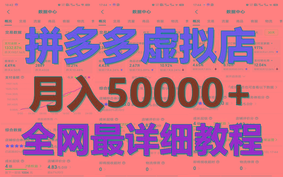 拼多多虚拟电商训练营月入50000+你也行，暴利稳定长久，副业首选-铜臭网