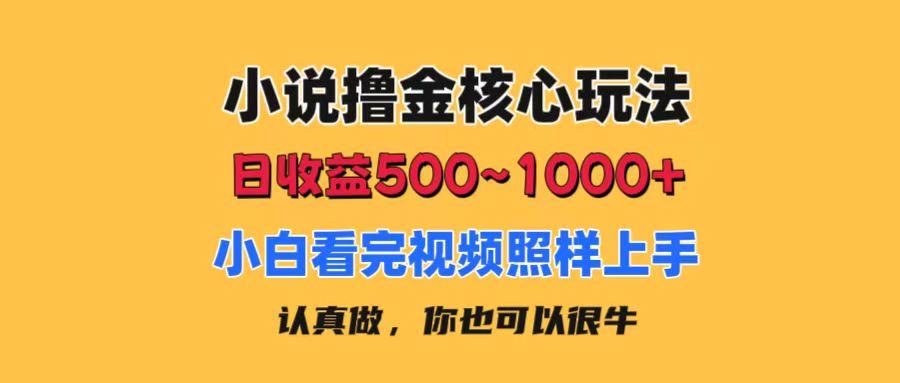 小说撸金核心玩法，日收益500-1000+，小白看完照样上手，0成本有手就行-铜臭网