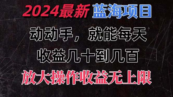有手就行的2024全新蓝海项目，每天1小时收益几十到几百，可放大操作收...-铜臭网
