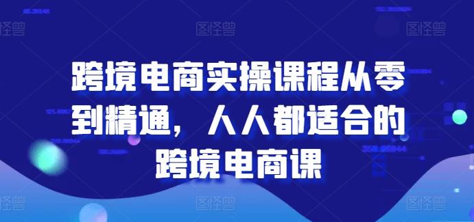 跨境电商实操课程从零到精通，人人都适合的跨境电商课-铜臭网