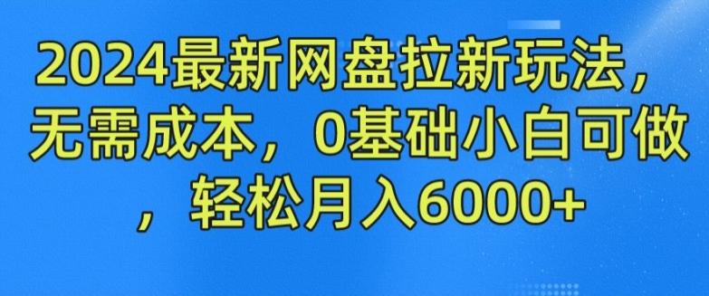 2024最新网盘拉新玩法，无需成本，0基础小白可做，轻松月入6000+【揭秘】-铜臭网