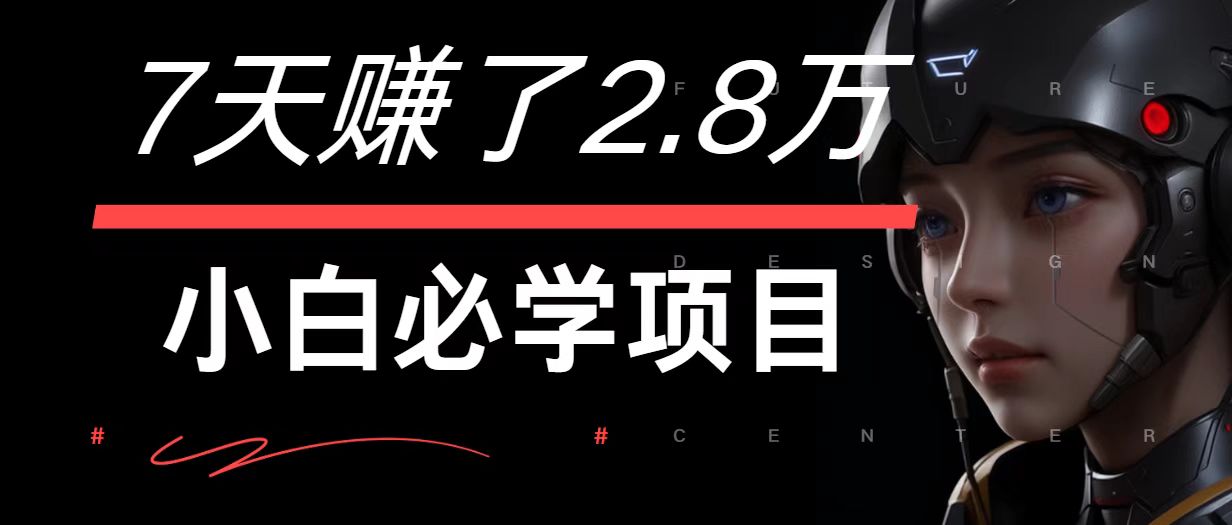 7天赚了2.8万！每单利润最少500+，轻松月入7万+小白有手就行-铜臭网