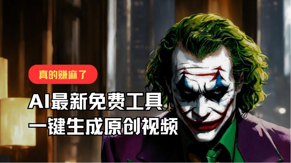 最新免费AI工具，一键生成原创视频，佛系搬运，轻松月入10000+！-铜臭网