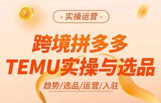 跨境拼多多TEMU实操与选品，多多temu跨境选品运营实操-铜臭网